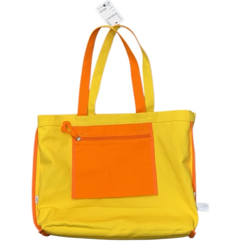 Esprit Yellow Tote Bag- NWT - Picture 9 of 11